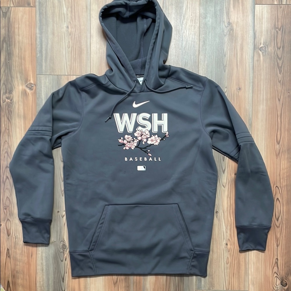 Nike Therma Fit Hoodie Sweatshirt Medium Washington Nationals MLB